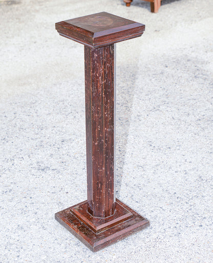 Colonna portavaso in legno massello Italia metà del 900