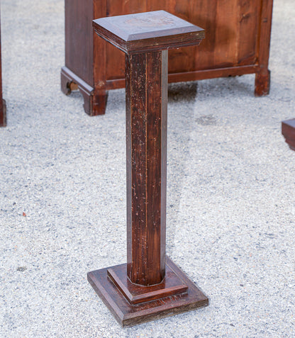 Colonna portavaso in legno massello Italia metà del 900