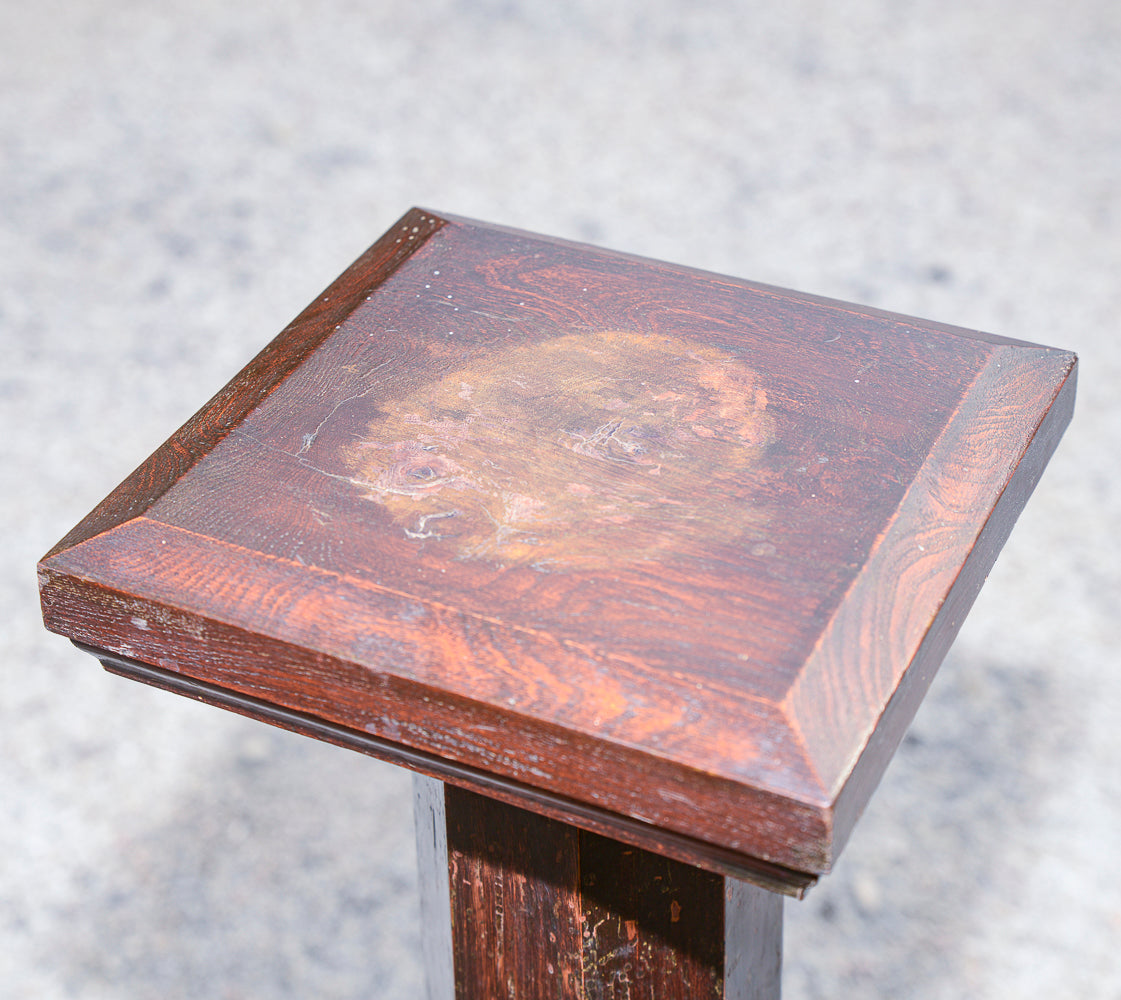 Colonna portavaso in legno massello Italia metà del 900