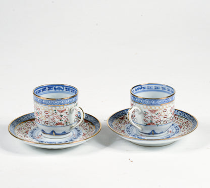 Coppia tazzine da the con decoro  cinese orientale epoca metà del 900