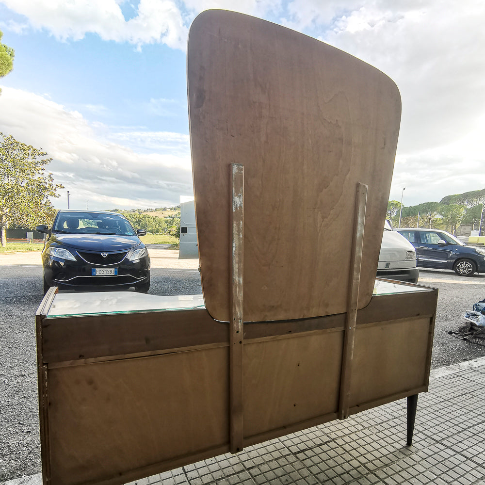 Comò toletta consolle con specchiera mid century Italia 1960