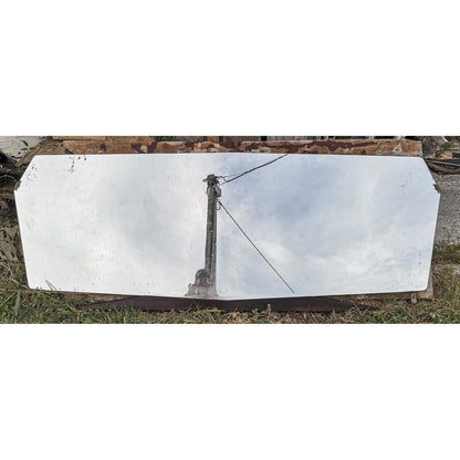 Specchio sagomato Art Deco con base nera in  legno 1940