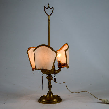 Lampada da tavolo, lume  antico fiorentino, lucerna in ottone elettrificata epoca fine 1800