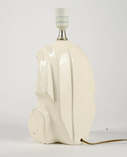 Lampada da tavolo dio egizio faraone con riparazioni 1970