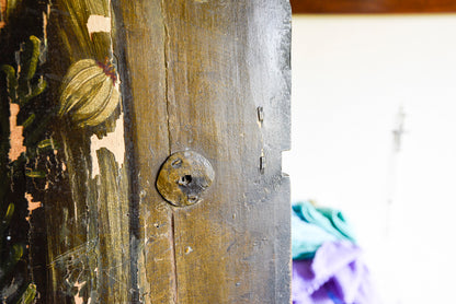 Dipinto su porta in  legno San Gabriele Arcangelo realizzato nel 1700 Europa dell'Est