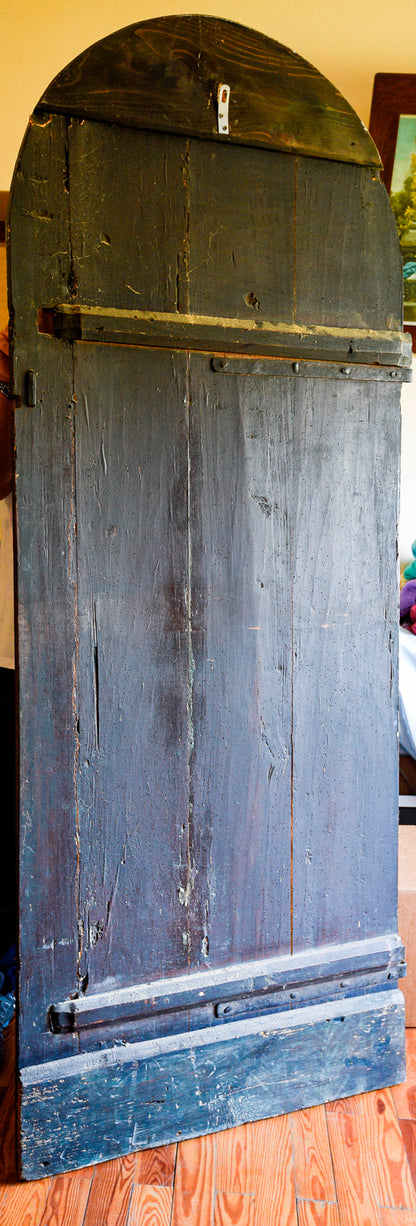 Dipinto su porta in  legno San Gabriele Arcangelo realizzato nel 1700 Europa dell'Est