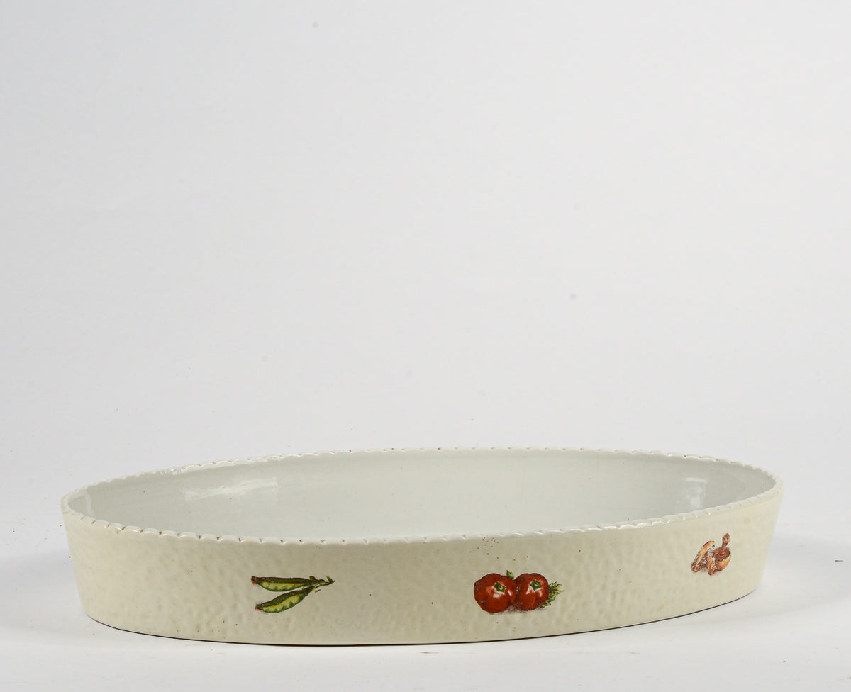 Pirofila vassoio in ceramica ditta Piroskn