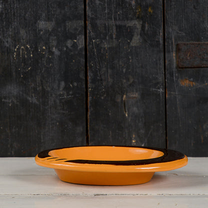 Posacenere vuotatasche rometti ceramica arancione vintage