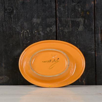 Posacenere vuotatasche rometti ceramica arancione vintage