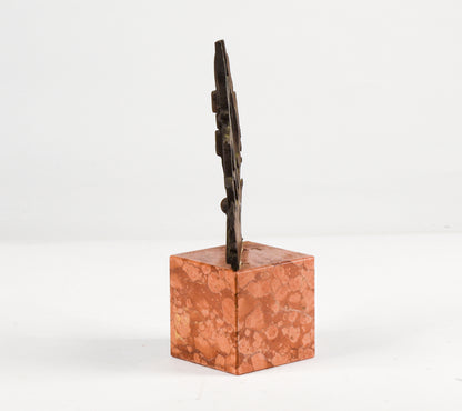 Scultura trofeo premio campionato tennis con marchio Visport Macerata Italia 1980
