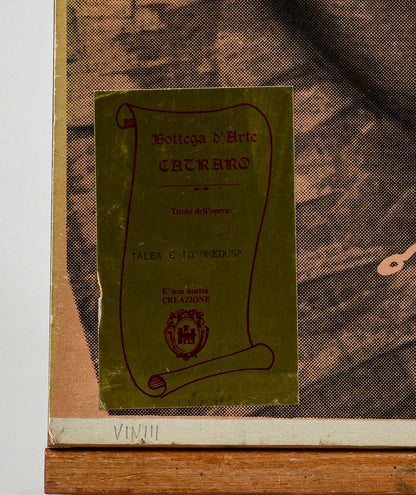 Quadro incisone su lastra in argento autore Catraro 1970