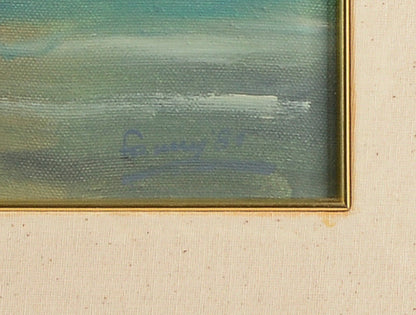 quadro paesaggio lacustre 1981