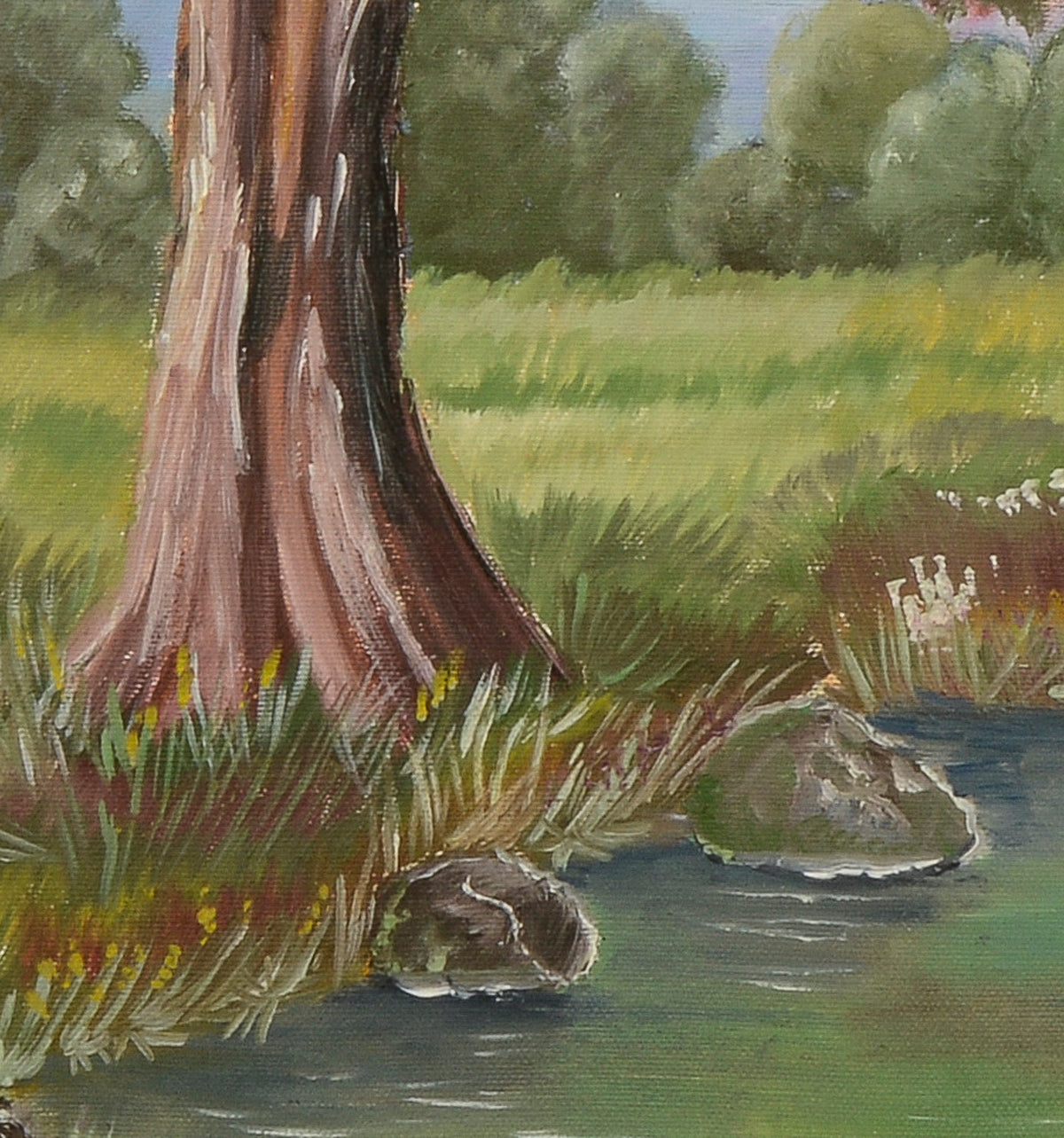 quadro paesaggio lacustre 1981