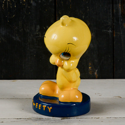 salvadanaio scultura titti con scritta tweety vintage