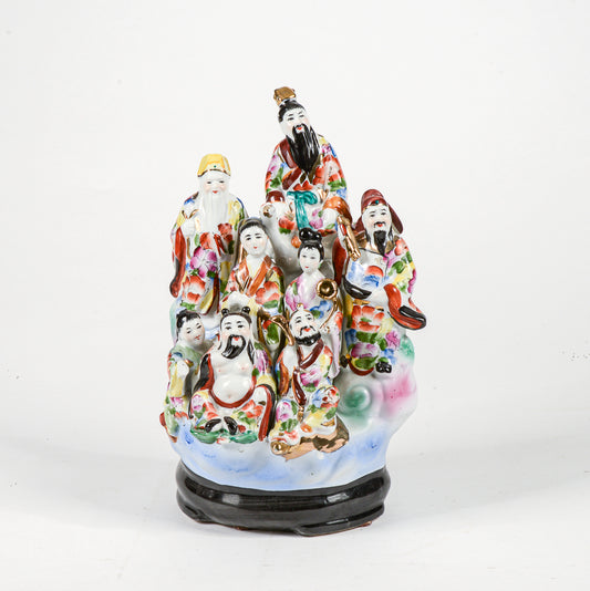 Scultura statuain ceramica porcelana cina orientale   epoca metà   '900