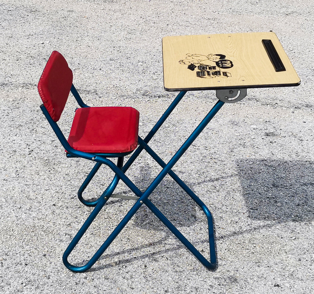 Sedia studio scrivania da bambino  pieghevole italia 1970
