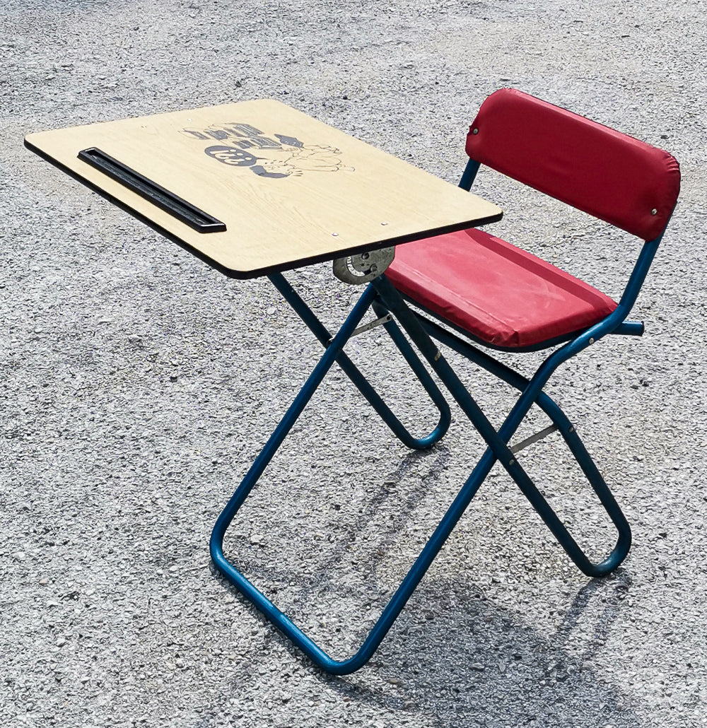 Sedia studio scrivania da bambino  pieghevole italia 1970