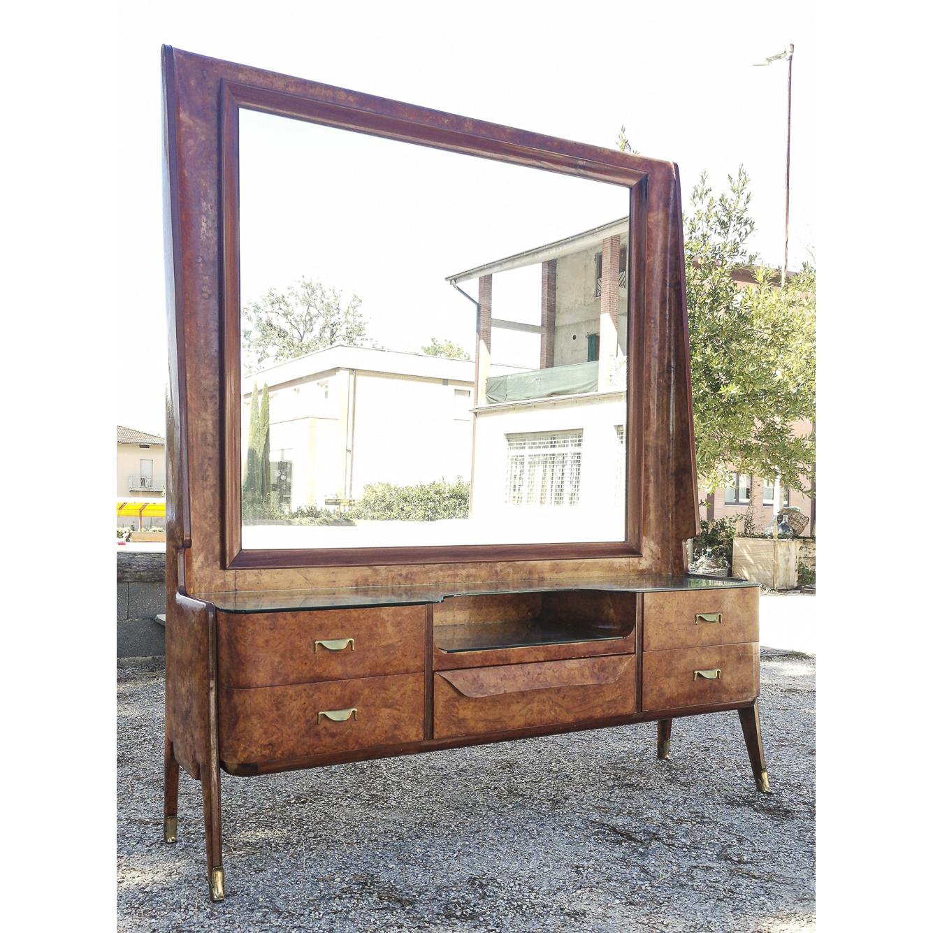 Consolle toletta con specchiera  design  Vittorio Dassi  1950