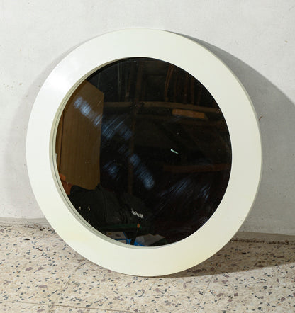 Specchio rotondo in plastica anni 70
