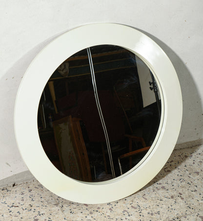 Specchio rotondo in plastica anni 70