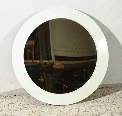 Specchio rotondo in plastica anni 70