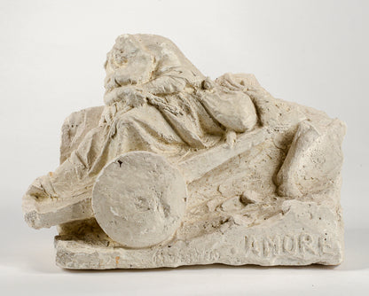 statua scultura in gesso firmata amore