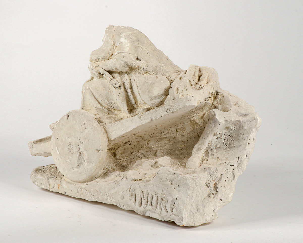 statua scultura in gesso firmata amore