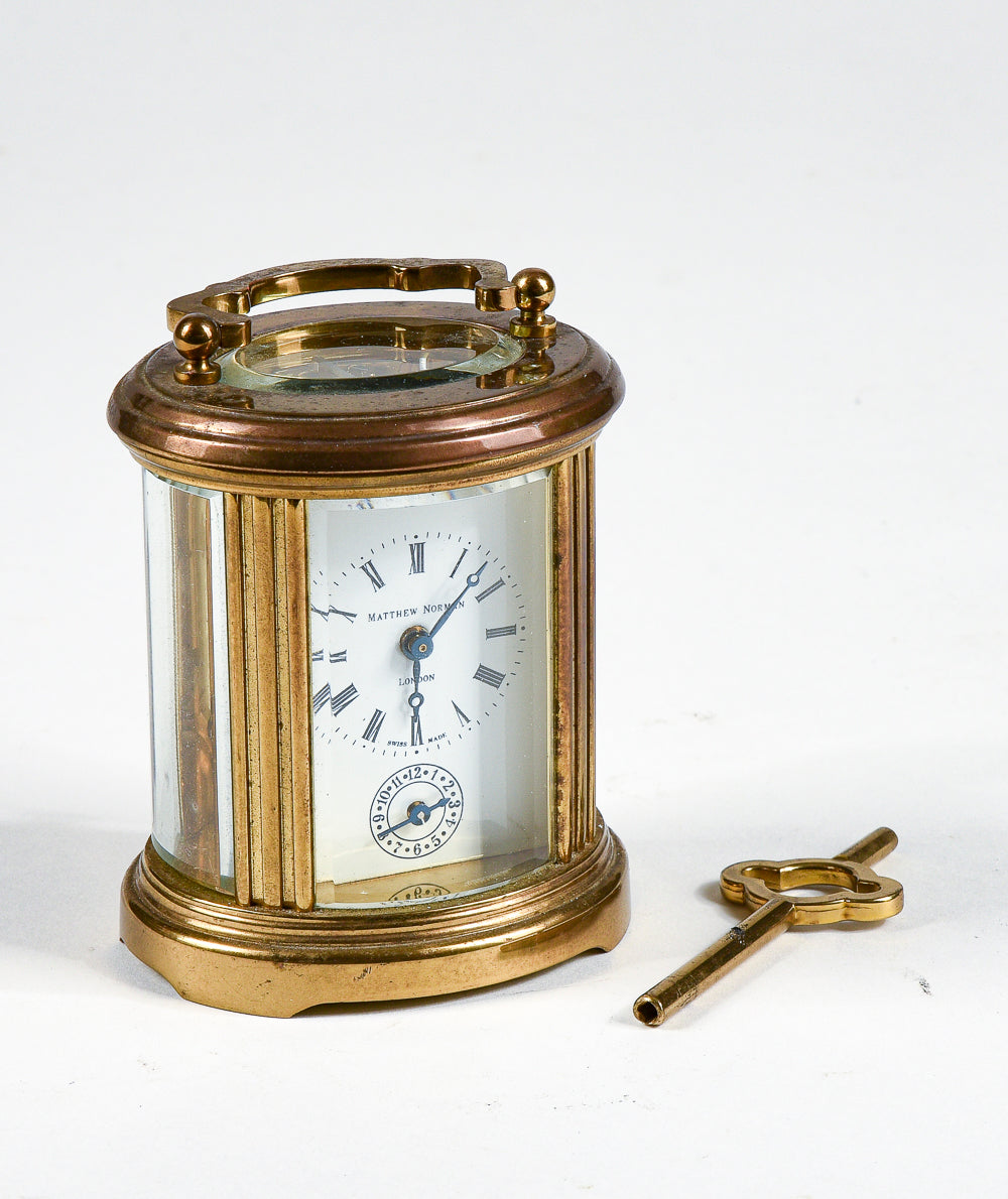 Sveglia orologio cappuccina Mattew Norman London con chiave Italia 1950