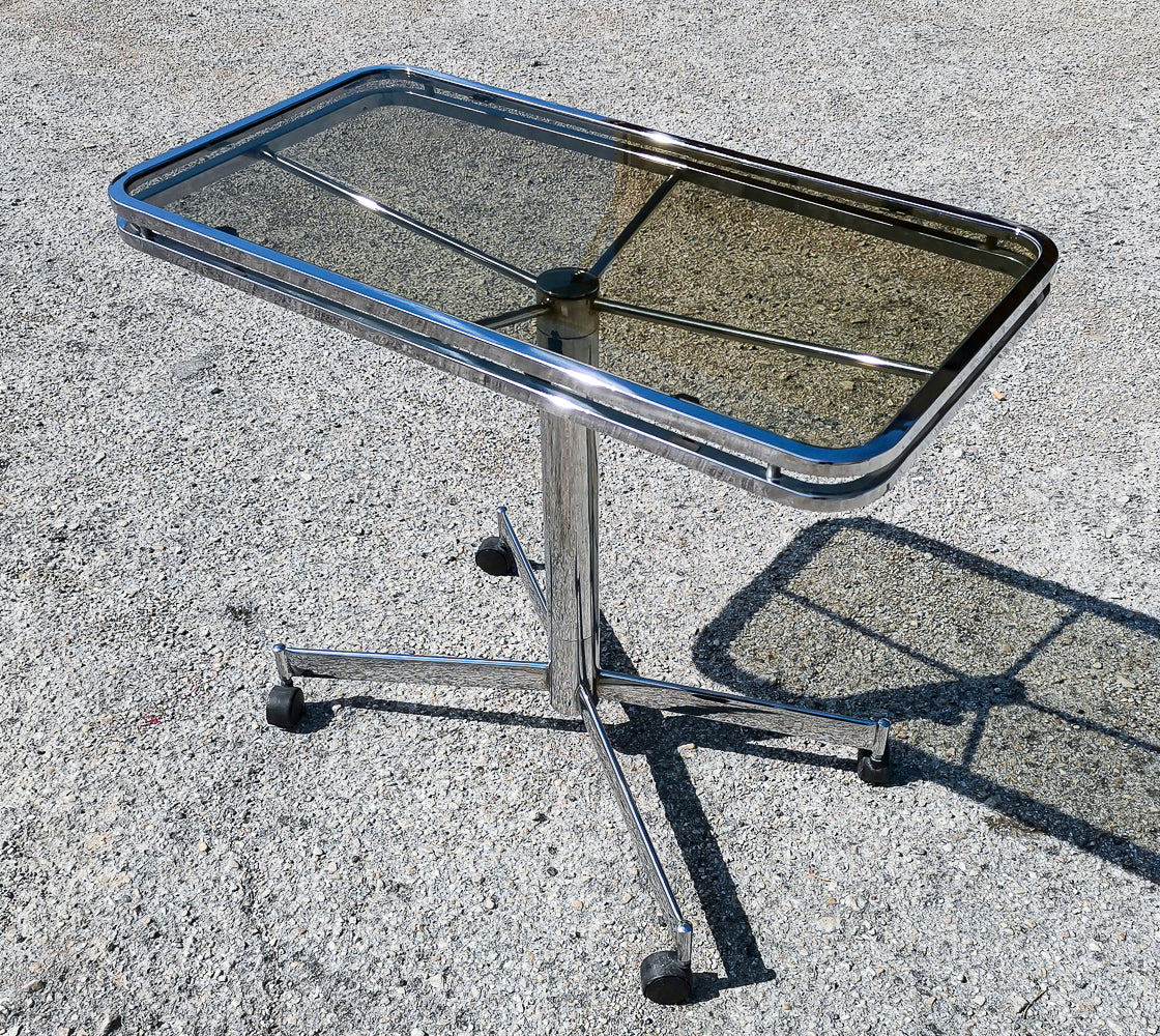 Tavolino design stile Allegri Parma con piano regolabile in  altezza Italia 1960