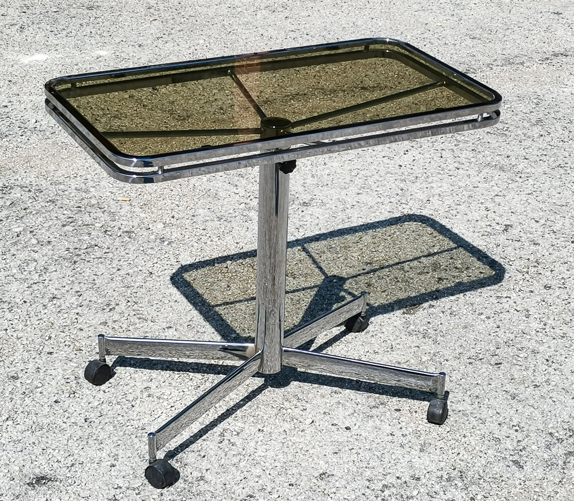 Tavolino design stile Allegri Parma con piano regolabile in  altezza Italia 1960