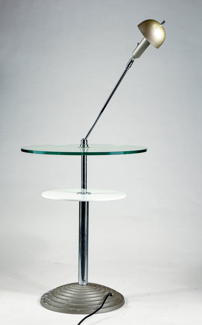 Tavolino da lettura con lampada snodabile by Daniela Puppa and Franco Raggi for Fontana Arte, 1988