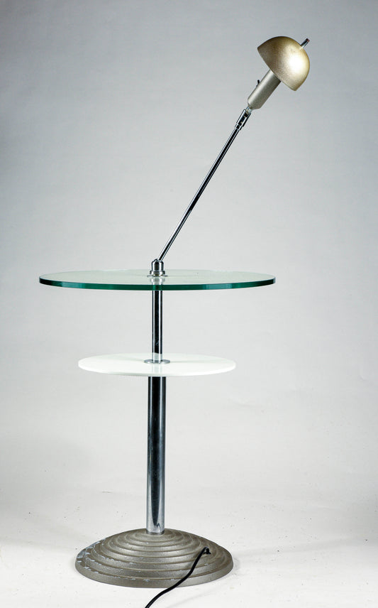 Tavolino da lettura con lampada snodabile by Daniela Puppa and Franco Raggi for Fontana Arte, 1988