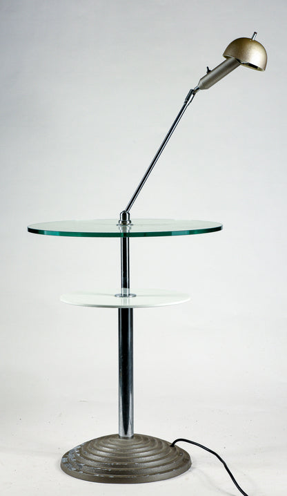 Tavolino da lettura con lampada snodabile by Daniela Puppa and Franco Raggi for Fontana Arte, 1988