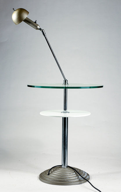 Tavolino da lettura con lampada snodabile by Daniela Puppa and Franco Raggi for Fontana Arte, 1988
