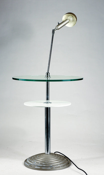 Tavolino da lettura con lampada snodabile by Daniela Puppa and Franco Raggi for Fontana Arte, 1988