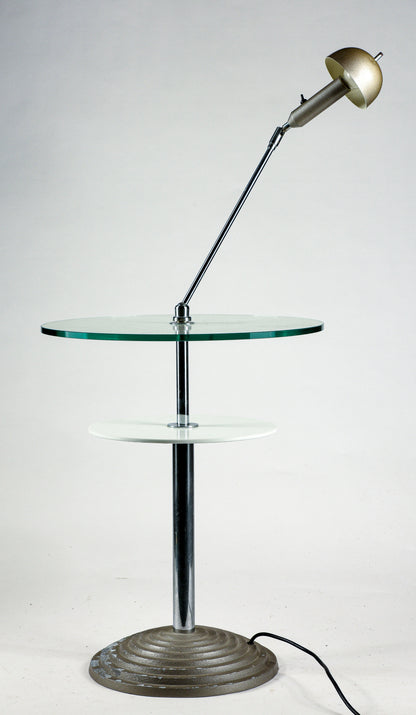 Tavolino da lettura con lampada snodabile by Daniela Puppa and Franco Raggi for Fontana Arte, 1988