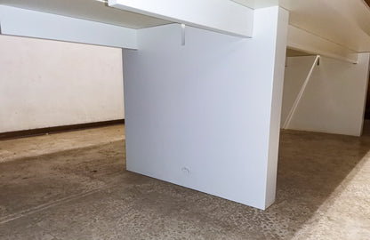 Tavolo legno laccato bianco studio sala ufficio design pezzo unico Italia 1990