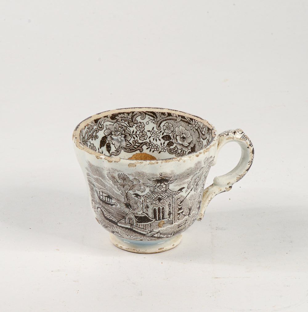 tazzina da caffe the antica primo 800 con evidenti segni dell'usura