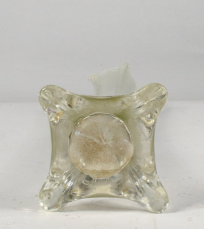 Vaso alto 40 cm vetro smussato base quadrata  Italia 1950